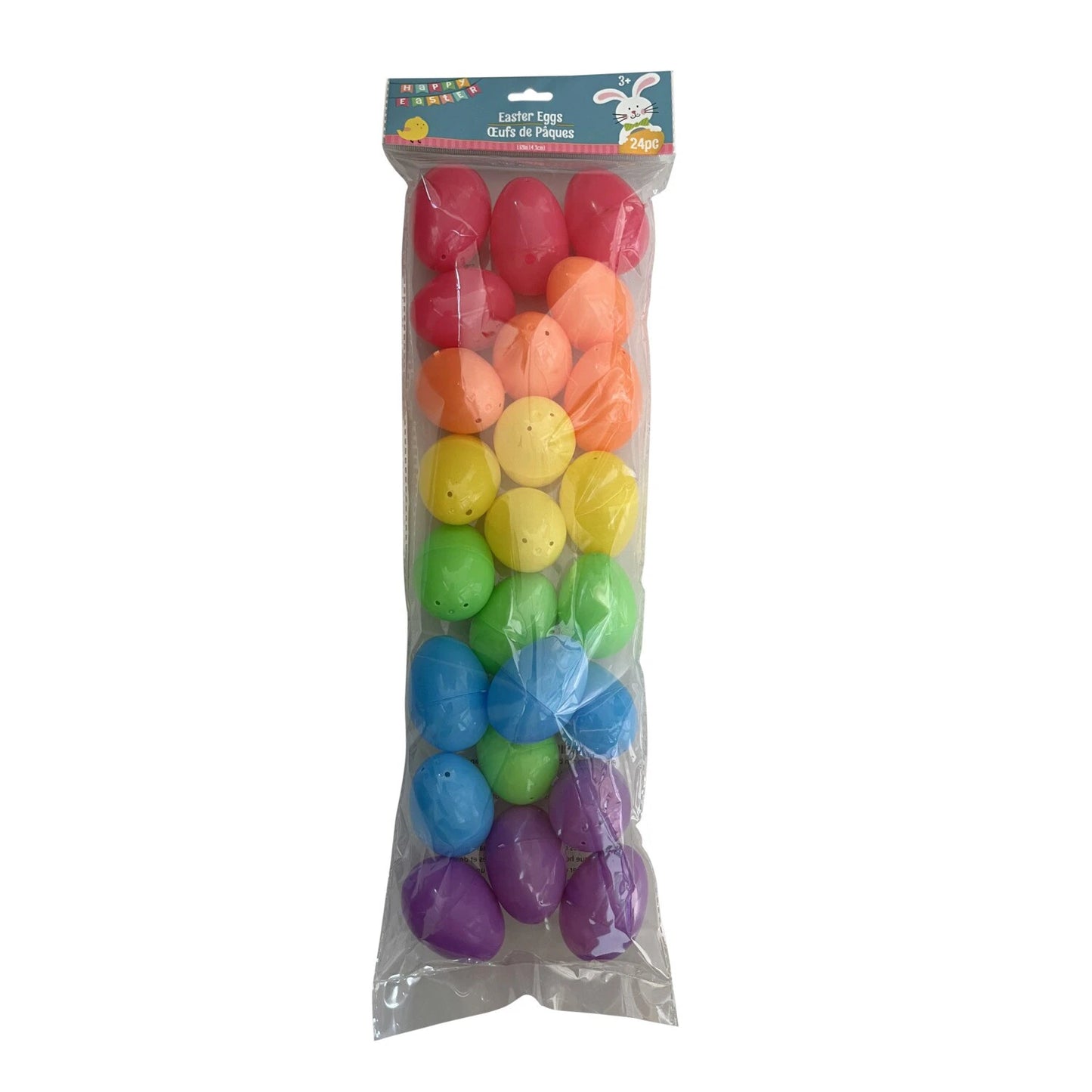 Colorful Plastic Easter Eggs, 24-ct.