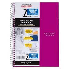 2 Subject Notebooks