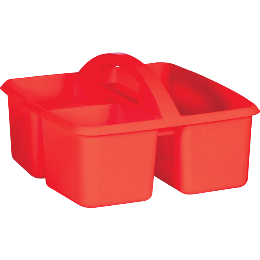 Red Plastic Storage Caddies