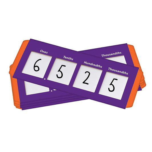 Place Value Sliders - Thousandths to Ones - Set of 1