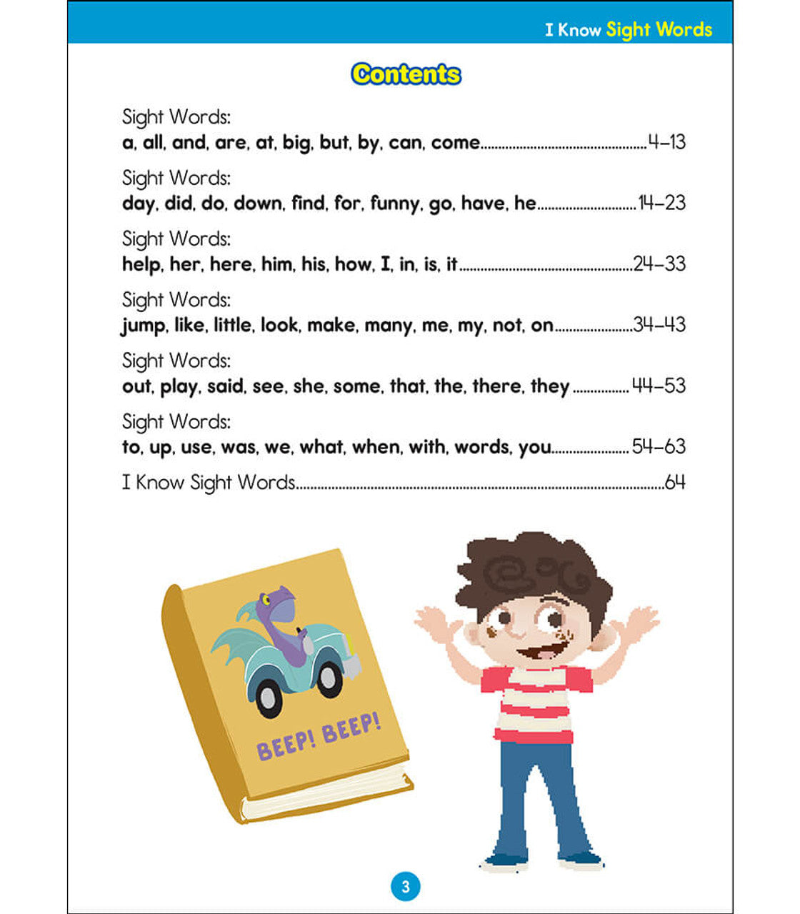 I Know: Sight Words Activity Book Grade PK-2