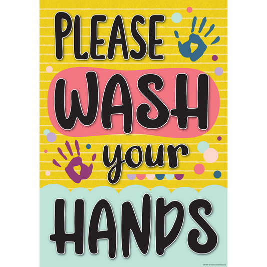 Please Wash Your Hands Positive Poster