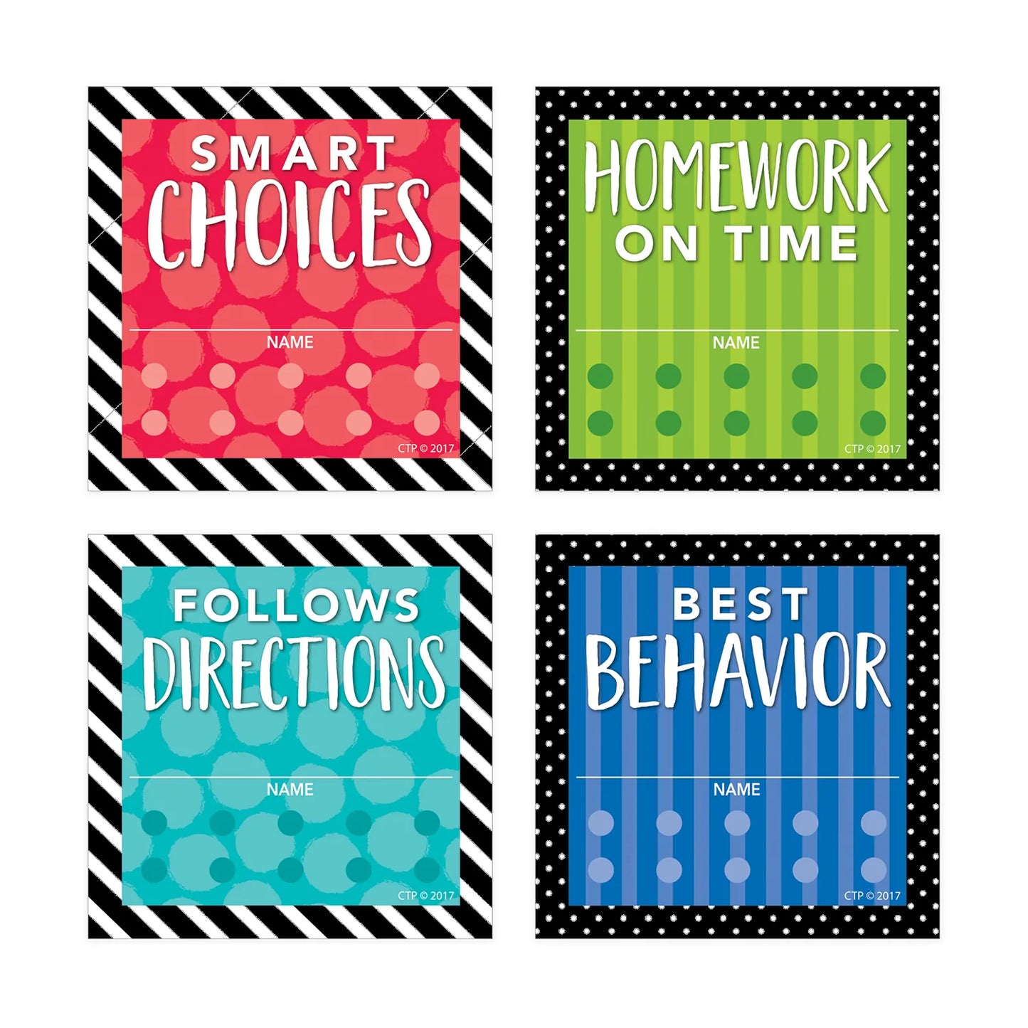 Bold and Bright Punch Cards Incentives