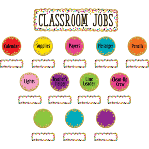 Confetti Classroom Jobs Mini Bulletin Board