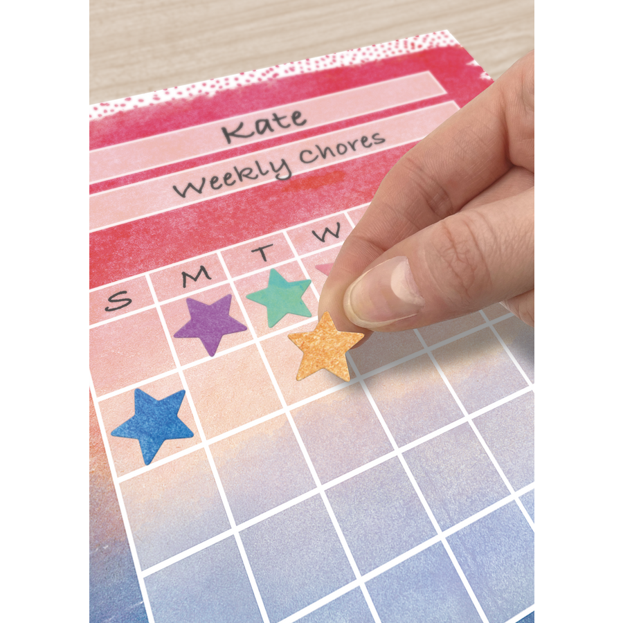 Watercolor Stars Mini Stickers