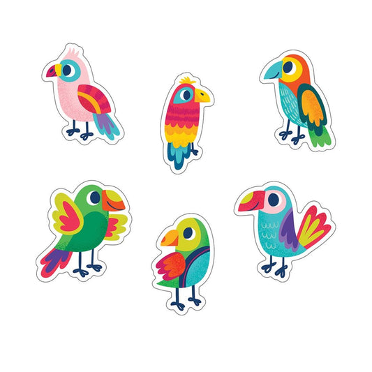 Parrots Assorted Colorful Cut-Outs