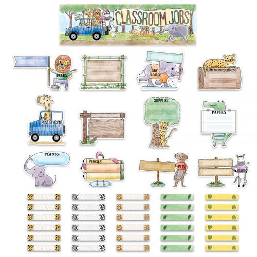 Safari Friends Classroom Jobs Mini Bulletin Board