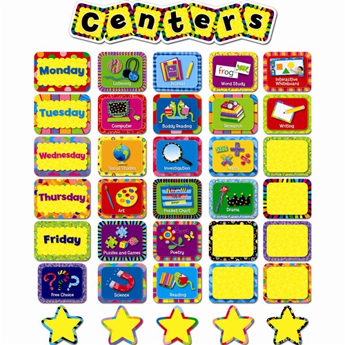 Poppin Patterns Centers Mini Bulletin Board Set