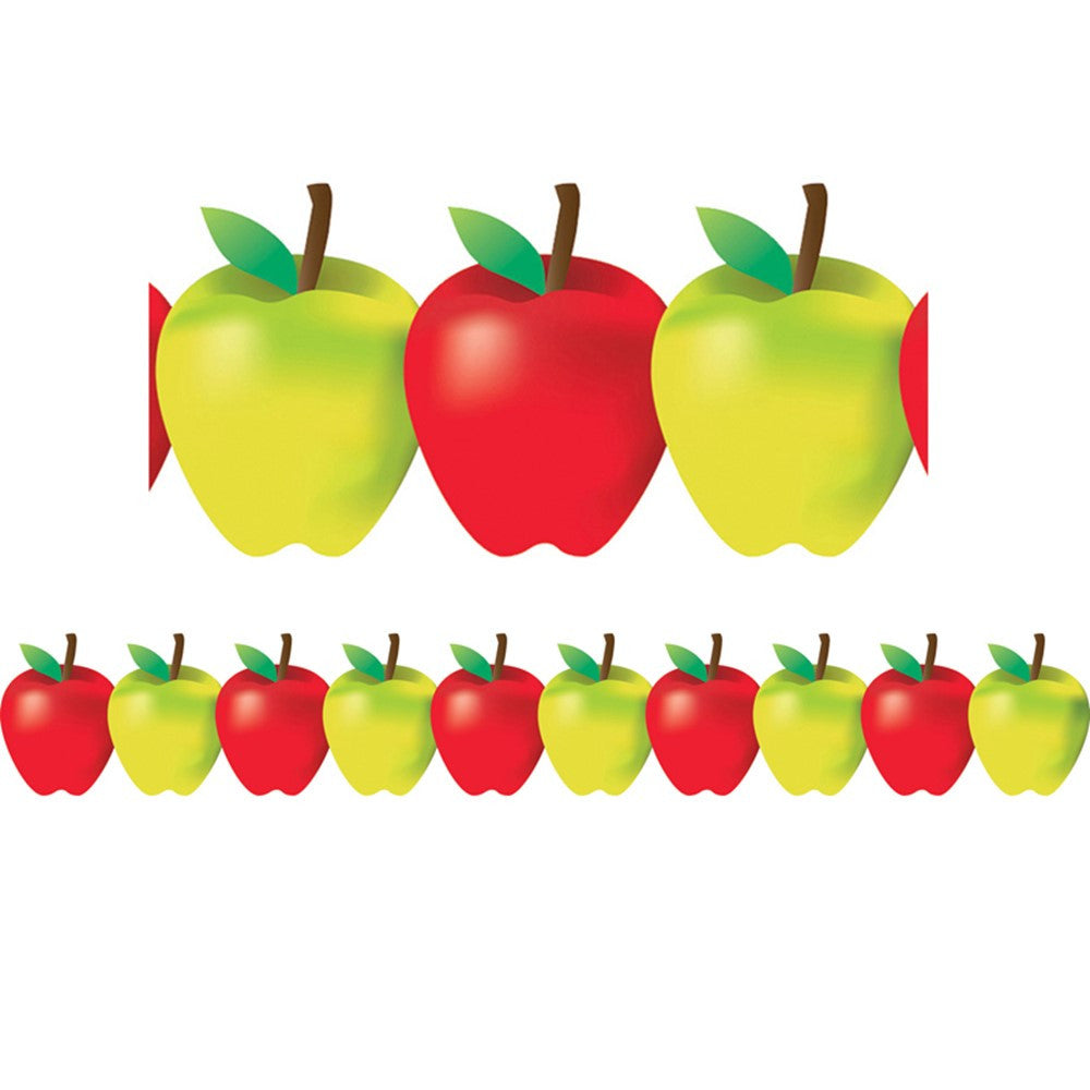 Green and Red Apples Border