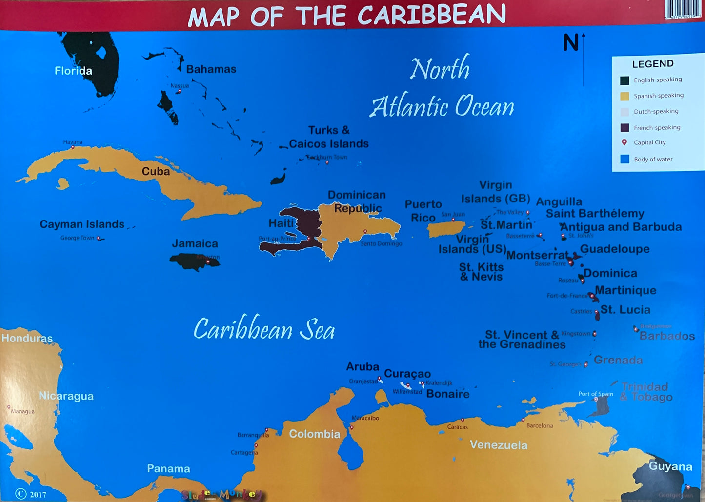 Map of the Caribbean