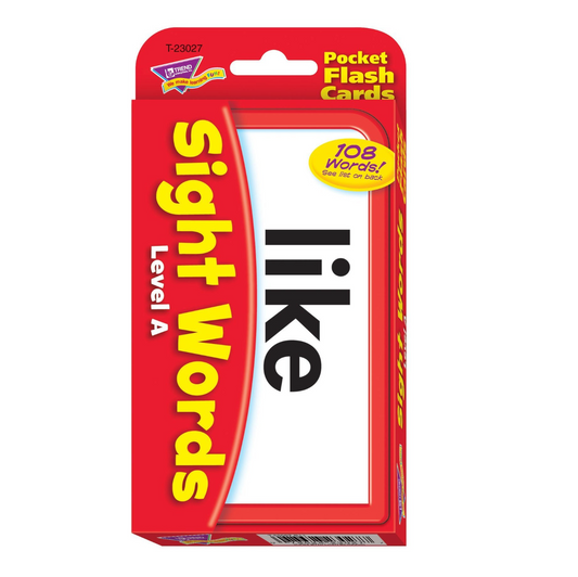 Sight Words Level A Pocket Flash Cards