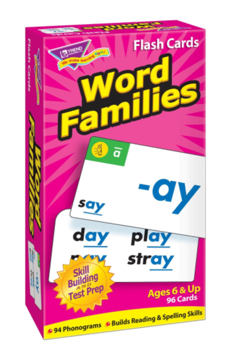 Word Families Skill Drill Flash Cards