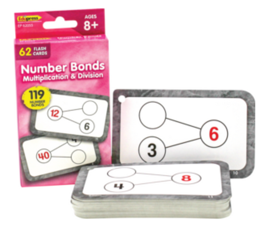 Number Bonds Flash Cards - Multiplication and Division