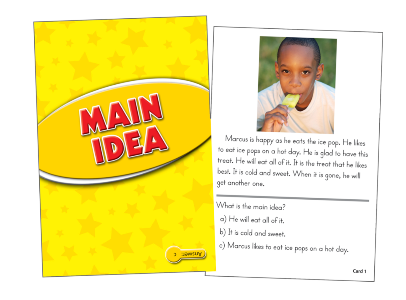 Main Idea Practice Cards Yellow Level