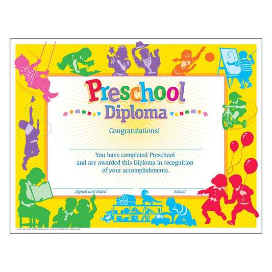 Classic Preschool Diploma PK-K Certificates & Diplomas