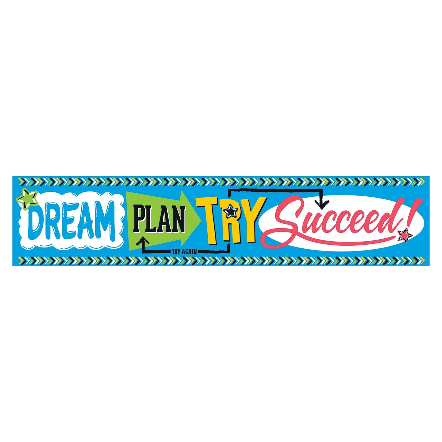 Dream. Plan. Try. Bold Strokes Quotable Expressions® Banner – 5 Feet