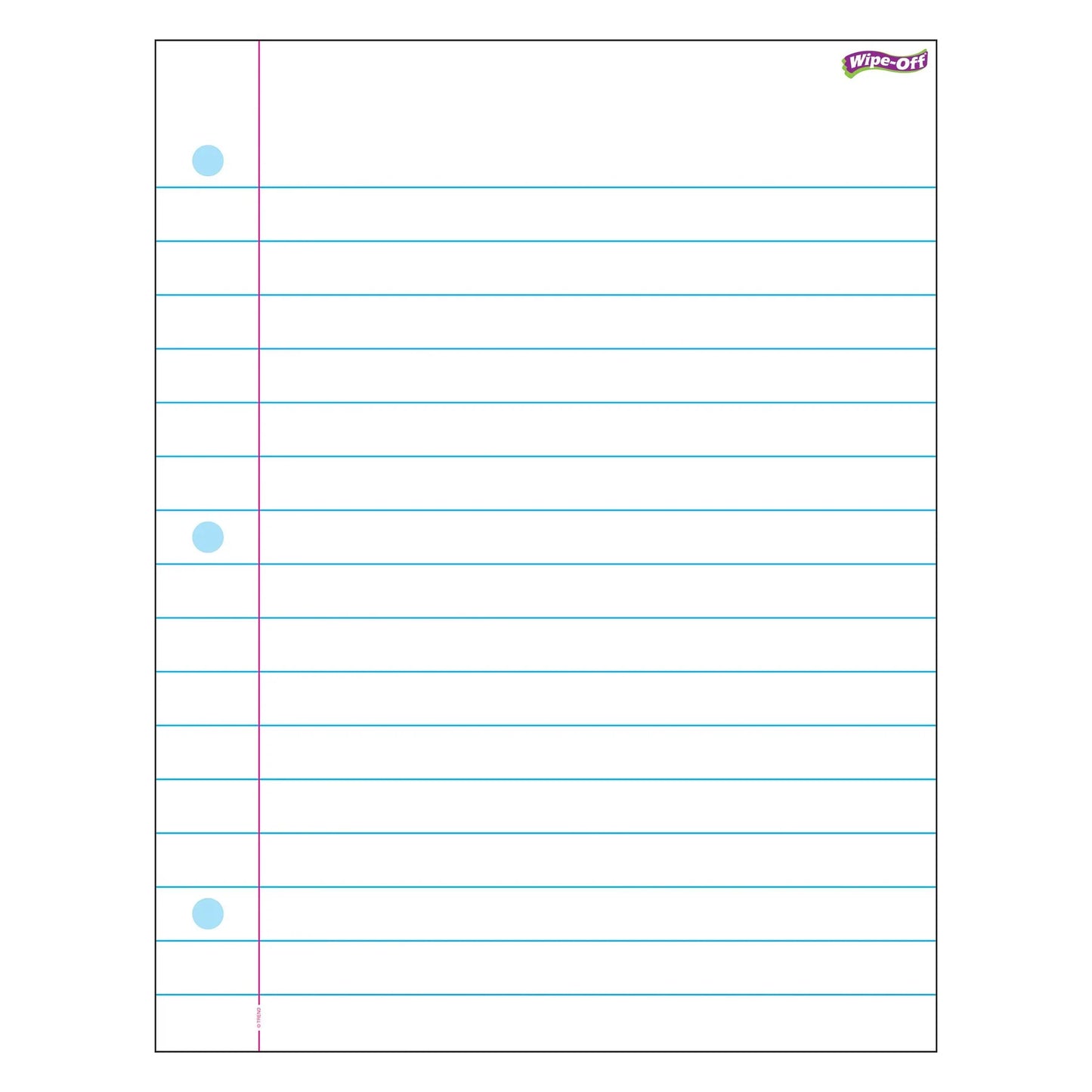 Notebook Paper Wipe-Off® Chart