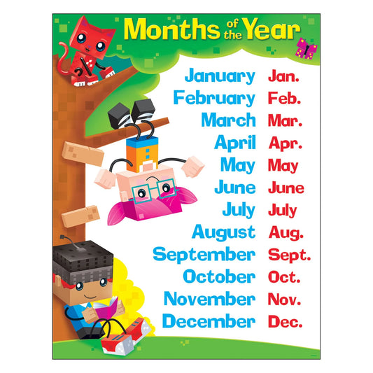 Months of the Year BlockStars!® Learning Chart