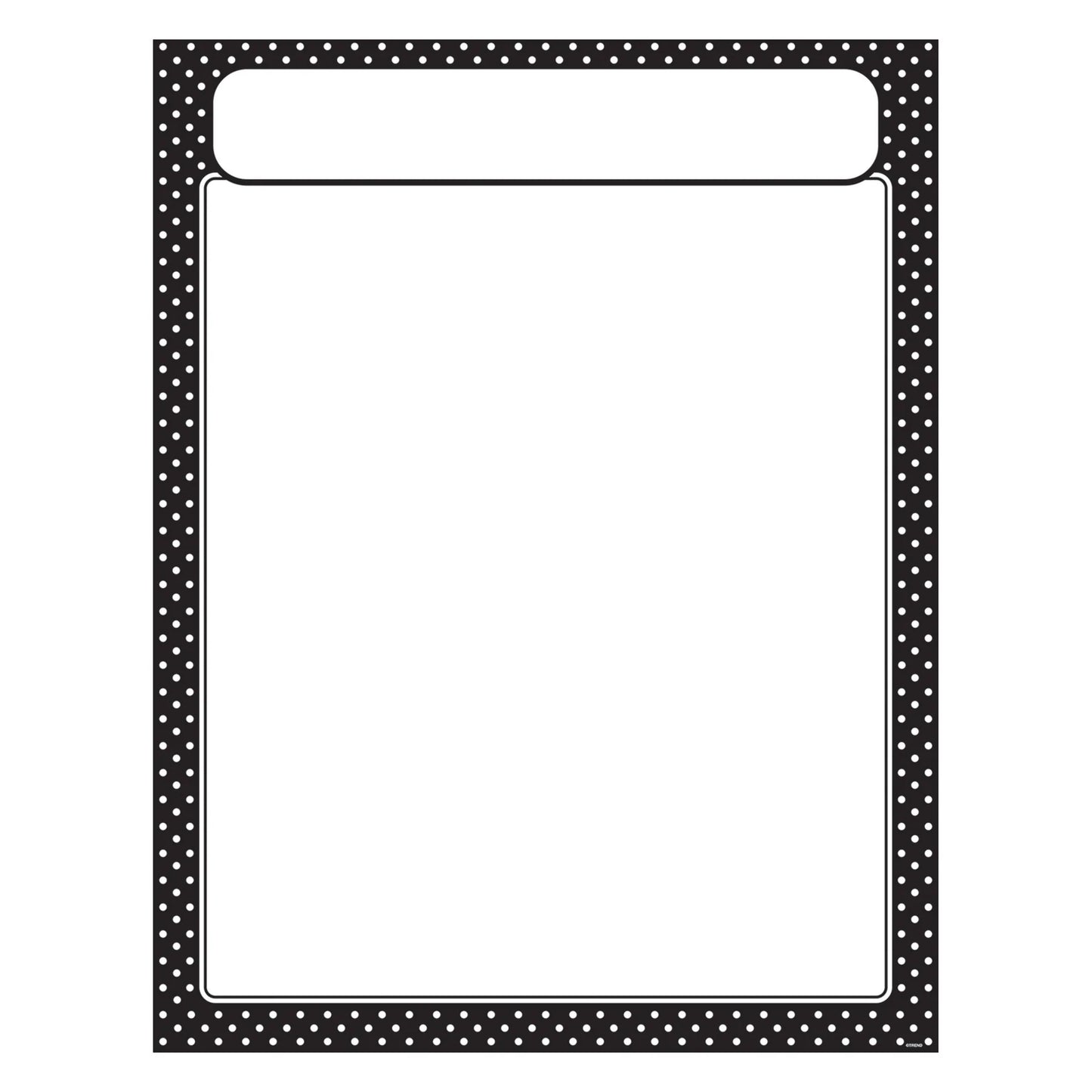 Polka Dots Black Learning Chart