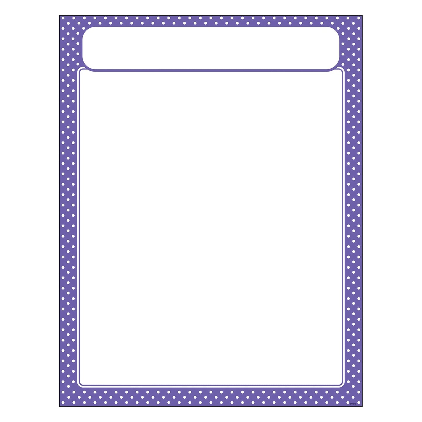 Polka Dots Purple Learning Chart