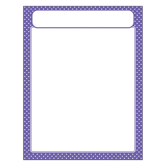 Polka Dots Purple Learning Chart