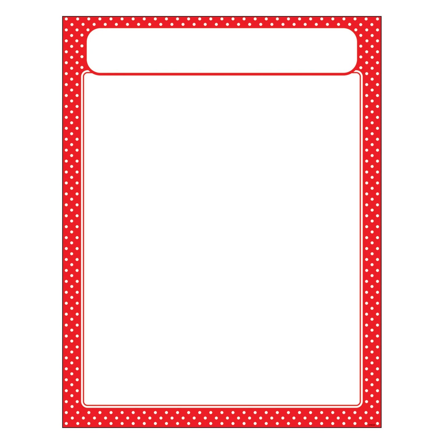 Polka Dots Red Learning Chart