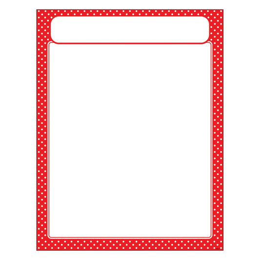 Polka Dots Red Learning Chart