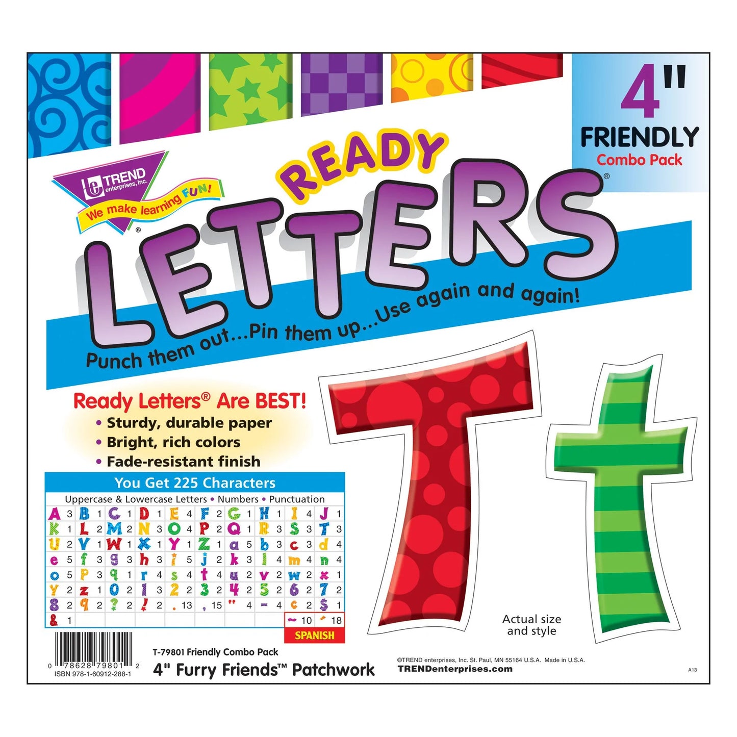 Patchwork Furry Friends® 4-Inch Friendly Uppercase/Lowercase Combo Pack