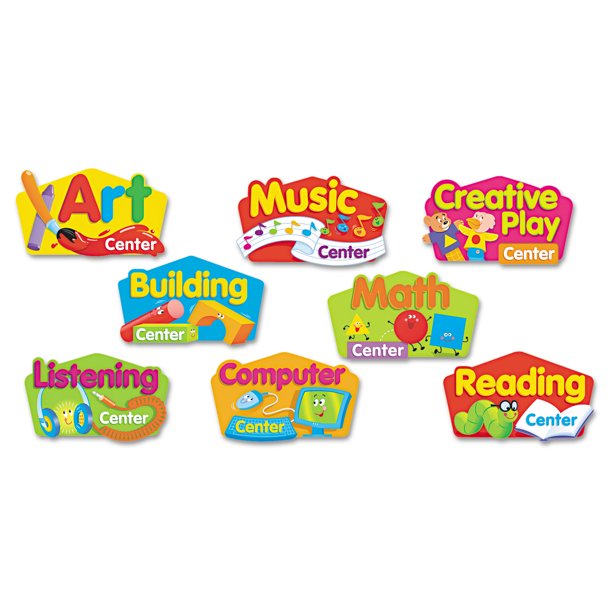 Primary Center Signs Mini Bulletin Board Set