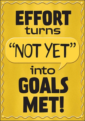 Effort turns NOT YET into… Argus® Poster