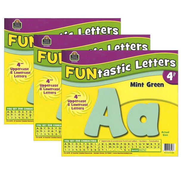 Mint Green Funtastic 4" Letters Combo Pack