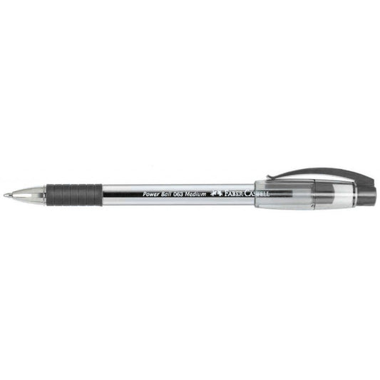 063 Power Ball Pens (Faber-Castell) Medium & Fine points - Black