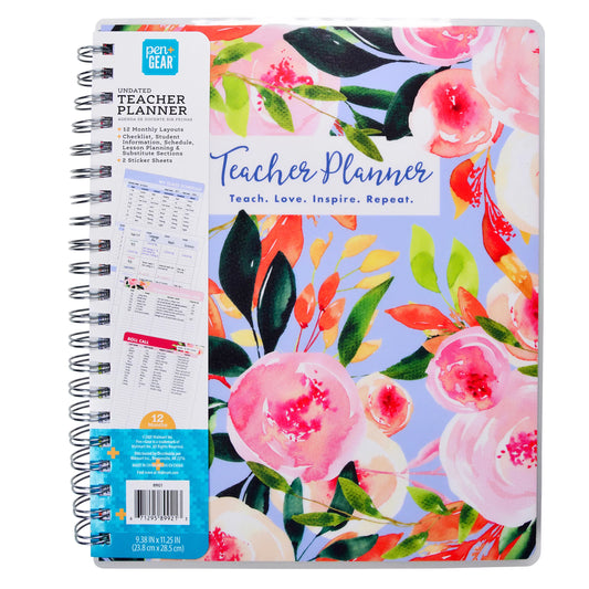 Undated Teacher Planner, Floral