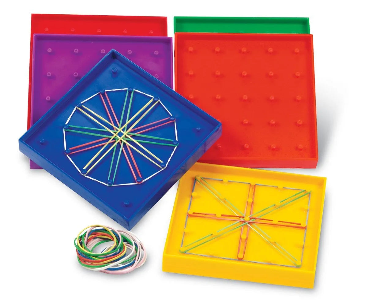 Geoboards - 5" Assorted  5 x 5 Pin (Set of 6)
