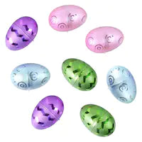 Metallic and Frosted-Matte Plastic Easter Eggs, 8-ct. Packs