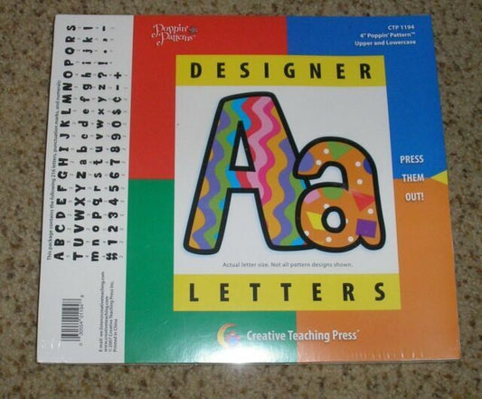 Poppin' Patterns 4-Inch Designer Letters