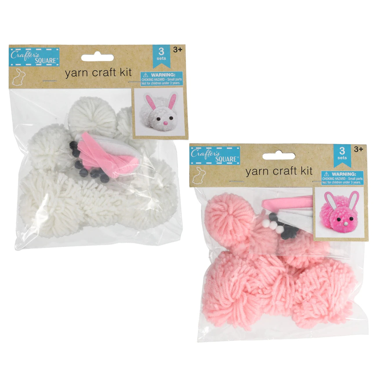 Crafter's Square DIY Easter Yarn Rabbit Kits, 3-pc.